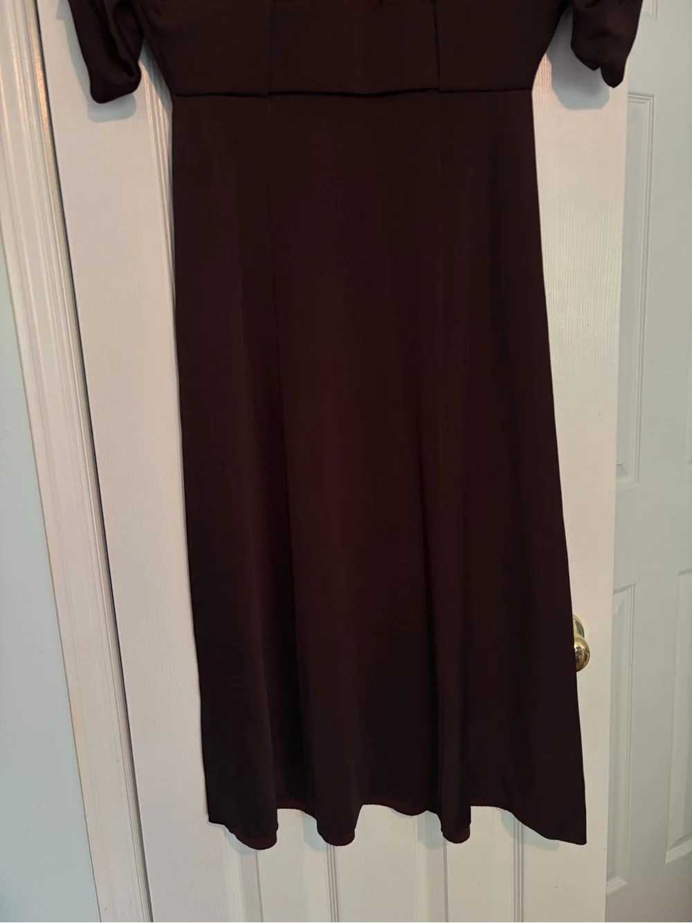 NWT - COS Brown Maxi Dress with Synched Short Sleeves - Size Medium - Picture 10 of 16